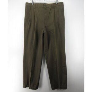 Banana Republic Pants 38X32 Olive Chino Traveler Pleated Trousers NEW